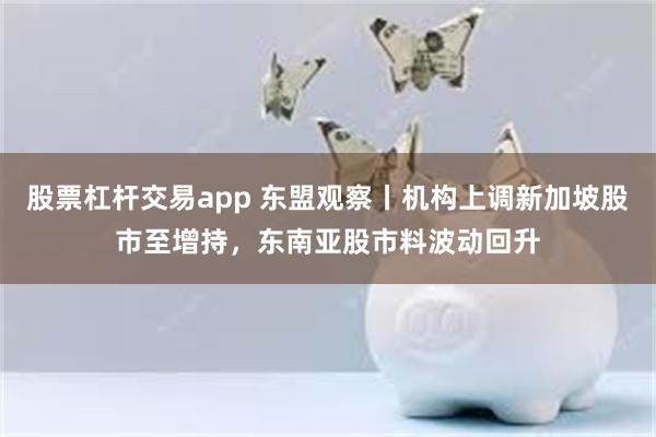 股票杠杆交易app 东盟观察丨机构上调新加坡股市至增持，东南亚股市料波动回升