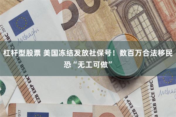 杠杆型股票 美国冻结发放社保号！数百万合法移民恐“无工可做”
